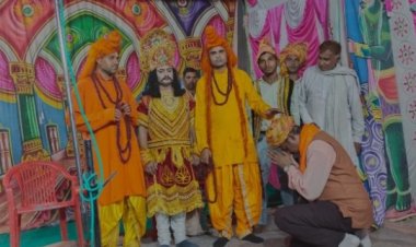 निर्मल प्रकाश सुरा प्रदेश अध्यक्ष मुख्य अतिथि द्वारा रामलीला का भव्य उद्घाटन किया