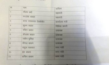 भाजपा अजजा जूनियर मंडल की कार्यकारिणी गठित