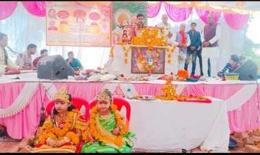 यज्ञ एवं भण्डारे के साथ आज होगी कथा की पूर्णाहुति, छठवें दिन हुआ श्रीकृष्ण रुक्मणि विवाह