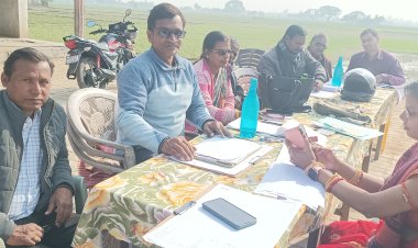 जातिगत जनगणना कार्य, प्राथमिक विद्यालय, भलुआं, दुल्हिन बाजार मे संपन्न