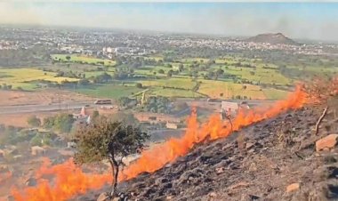 एडवेंचर फेस्ट होने  से पहले शंकरगड़ पहाड़ी पर लगी आग
