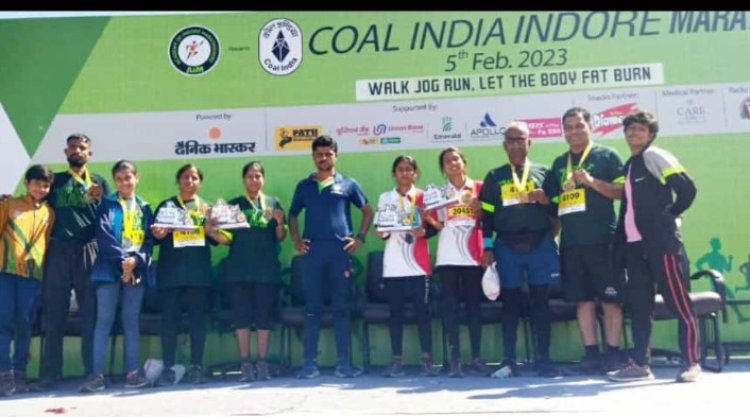 देवास के 6 खिलाडी ऐकडमी ऑफ इन्दौर मैराथन में रहे विजेता