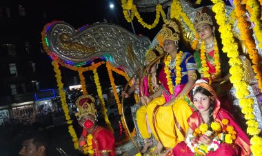 रामनवमी के उपलक्ष मे श्रीराम जी की शोभा यात्रा नायगांव पुर्व नवकार पेज २ से सेवन स्क्वायर स्कूल तक  बहुत ही धूमधाम से निकली गई