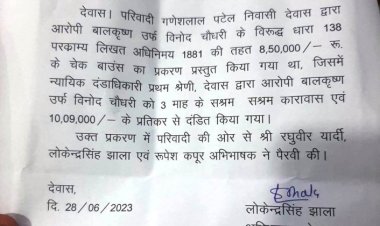 चेक बाउंस के केस में सजा