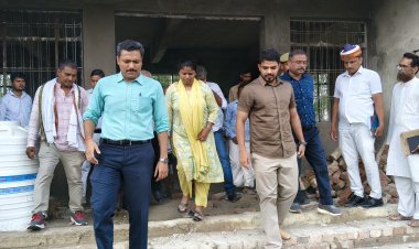 DM व CDO द्वारा संयुक्त रूप से राज्य योजनान्तर्गत निर्माणाधीन कृष्ण प्रणामी मन्दिर, वि0ख0 बल्दीराय के पर्यटन विकास/सौदर्यींकरण कार्य का किया गया औचक निरीक्षण।