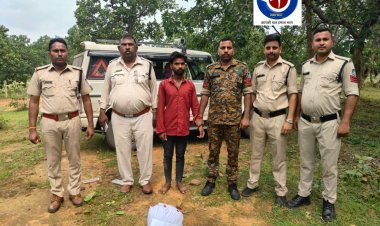 सरई पुलिस ने तीन किलो गांजे के साथ एक आरोपी को पकड़ा