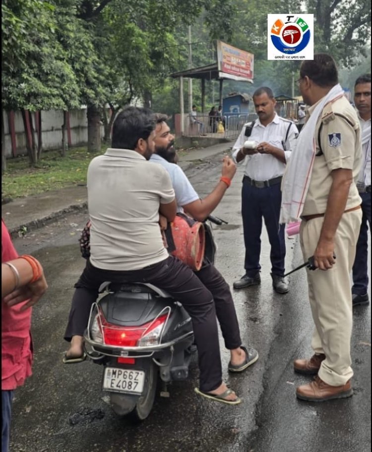 सिंगरौली पुलिस का विशेष अभियान: 7 दिन में 1445 वाहन चालकों पर कार्यवाही, ₹8.04 लाख जुर्माना वसूला