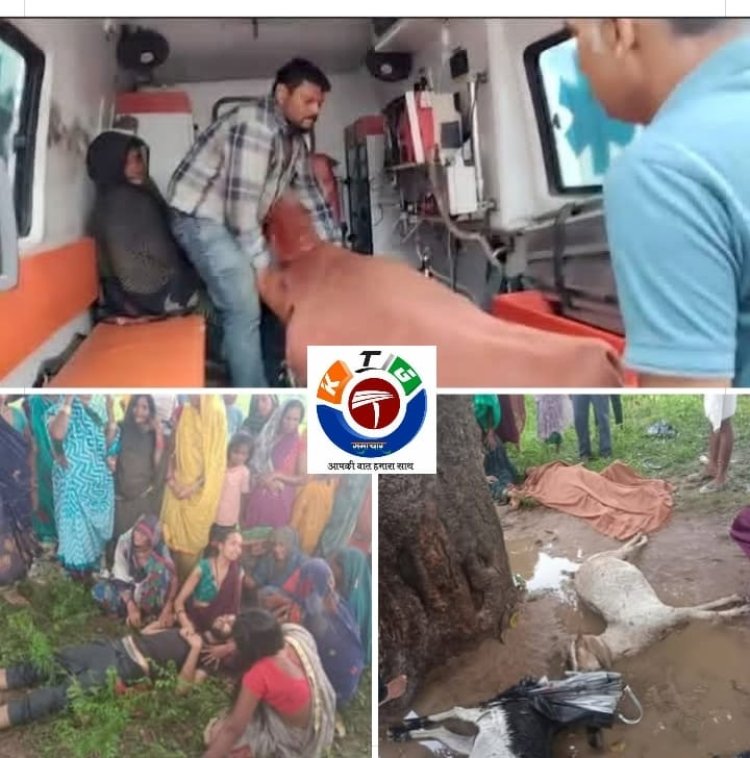 बिहरा में आकाशीय बिजली गिरने से दर्दनाक हादसा, 2 की मौत, 1 गंभीर घायल साथ में दो बकरियों की मौत