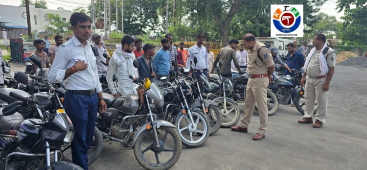 यातायात ने 15 दिवस के भीतर वसूला भारी जुर्माना  कई वाहनों का कागज निरस्त